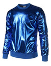 Metallic Gold Shiny Shirts Nightclub Styles Hoodies