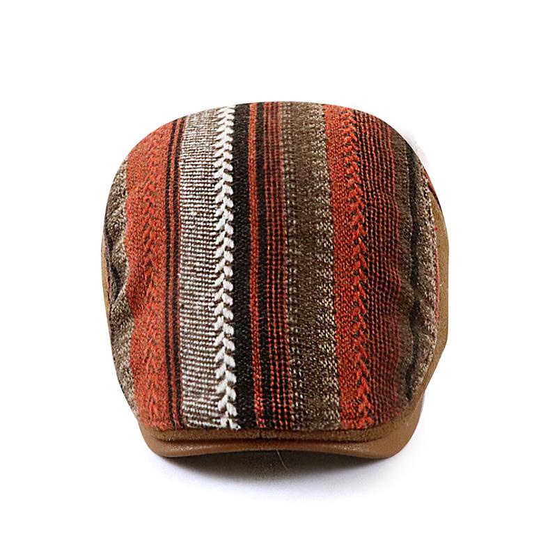 Men's Striped Stitching Casual All-match Cap