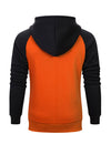 Men's Color Block Long Sleeve Pullover Hoodie With Pocket