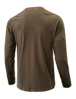 Men's Henry Collar Casual  Solid Color Long Sleeve T-Shirt