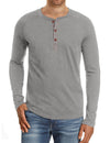 Men's Casual Solid Color Long Sleeve T-shirt