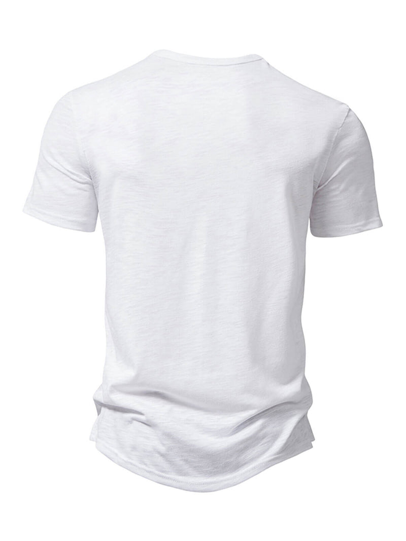Men's Solid Color Casual Short Sleeve T-Shirt