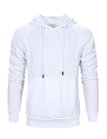 Men's Solid Long Sleeve Pullover Fall Winter Hoodie Sweatshirts With Pocket