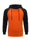 Men's Color Block Long Sleeve Pullover Hoodie With Pocket