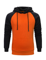 Men's Color Block Long Sleeve Pullover Hoodie With Pocket