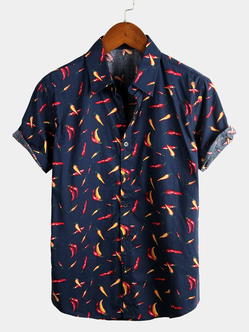 Men's Red Hot Chili Pepper Cotton Shirt