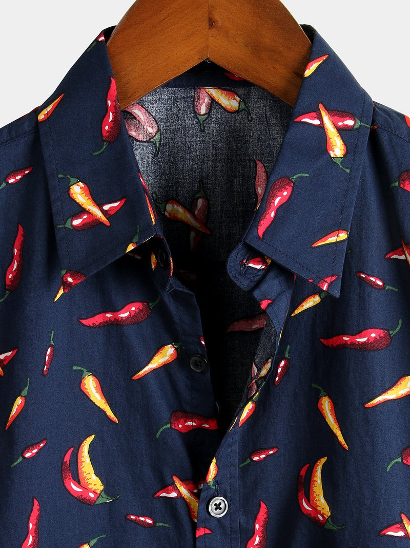 Men's Red Hot Chili Pepper Cotton Shirt