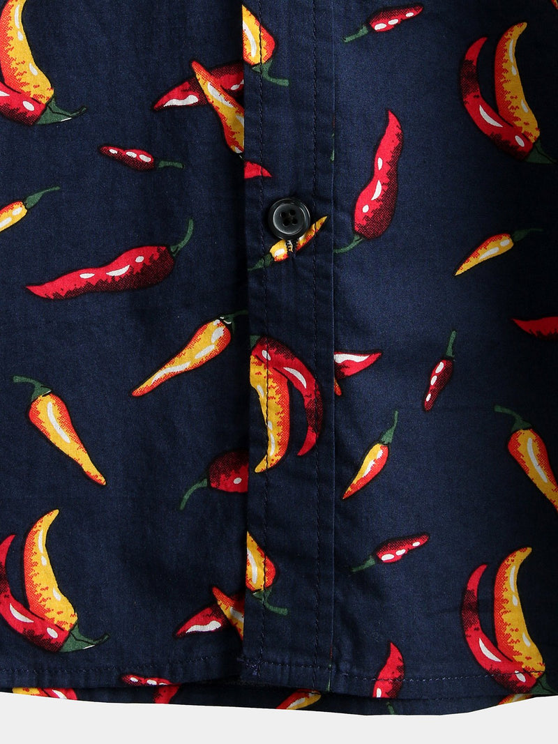 Men's Red Hot Chili Pepper Cotton Shirt