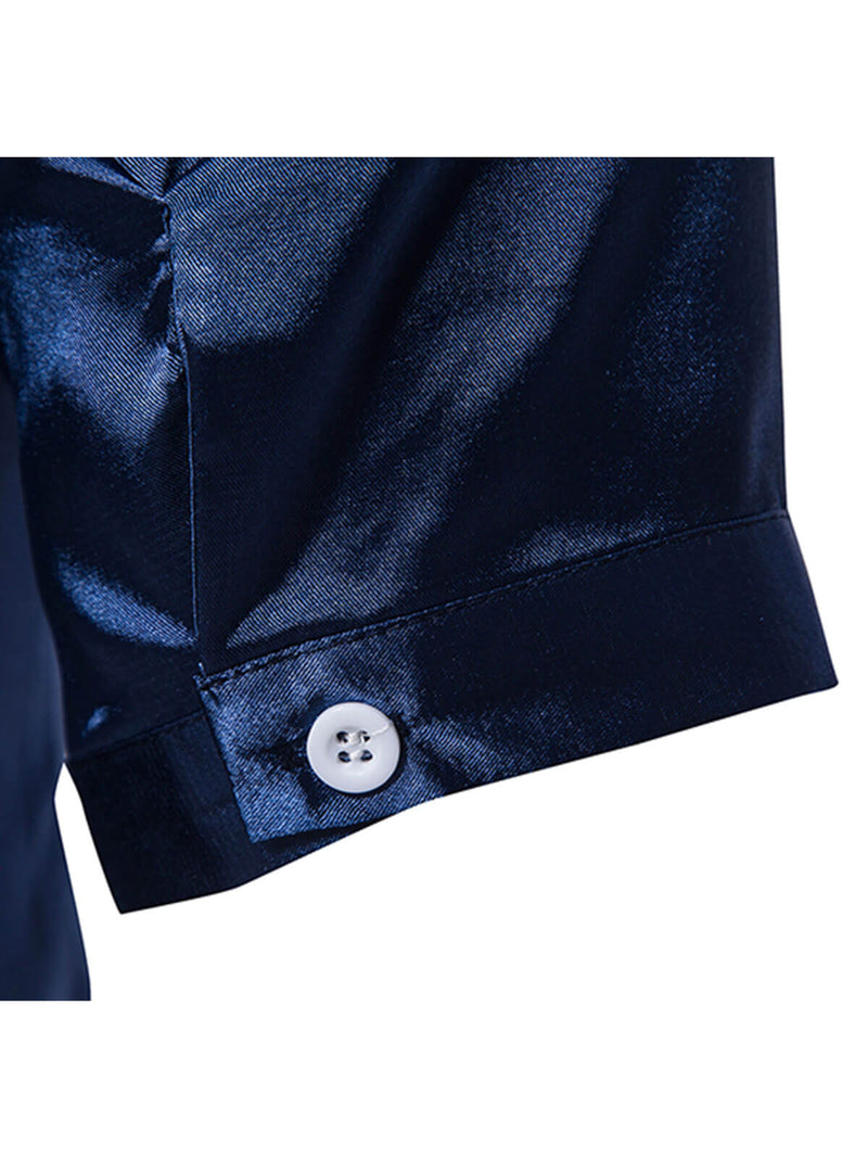 Men's Casual Solid Color Summer Short Sleeve Party Shirt