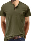 Men's Casual Summer Solid Color Pocket Short Sleeve T-Shirt