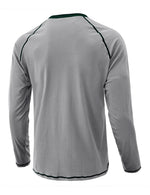 Men's Henry Collar Casual  Solid Color Long Sleeve T-Shirt