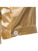 Men's Solid Color Summer Party Short Sleeve Shirt