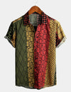 Men's Retro Short Sleeve Cotton Dots Shirt