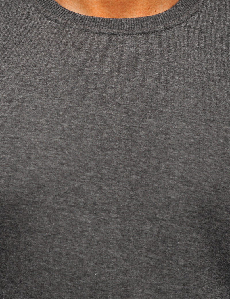 Men's Round Collar Fall Winter Warm Long Sleeve Fleece Sweatshirt