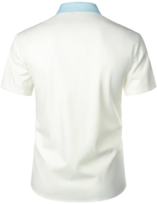 Men's Doctor Uniform Halloween Themed Costume Party White Short Sleeve Shirt
