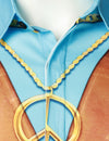 Men's Denim Vest Top Retro Western Cowboy Themed Party Halloween Costume Short Sleeve Shirt