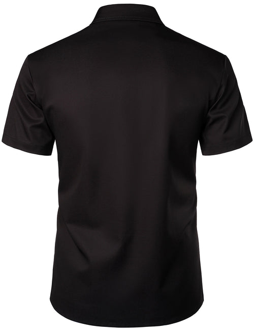 Men's Pirate Themed Party Costume Black Halloween Short Sleeve Shirt