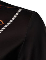 Men's Noble Retro Suit Costume Cool Black Halloween Costume Party Short Sleeve Shirt