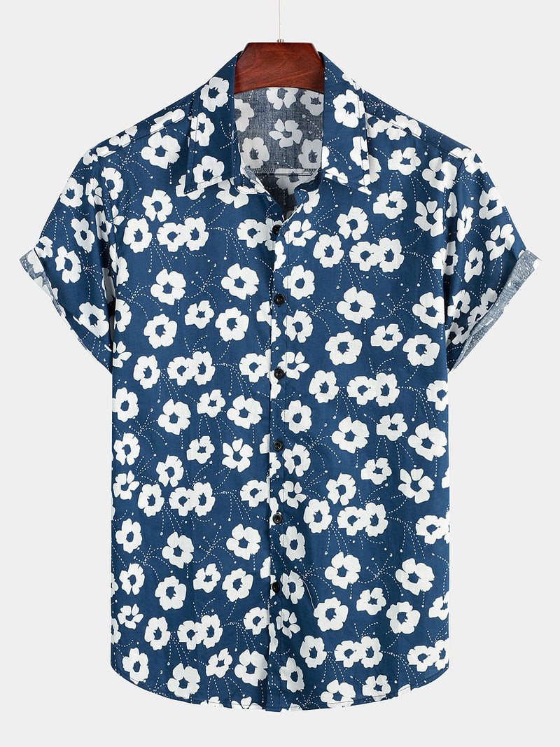 Bundle Of 3| Men's Floral Cotton Tropical Hawaiian Shirts