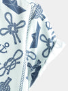 Men's Fish Print Aloha Beach Short Sleeve Button Up Hawaiian Shirt