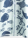 Men's Fish Print Aloha Beach Short Sleeve Button Up Hawaiian Shirt