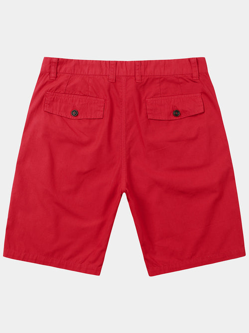 Men's Red Summer Casual Breathable Cotton Chino Shorts