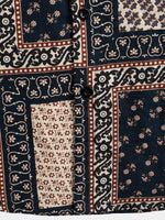 Men's Patchwork Print Short Sleeve Shirt