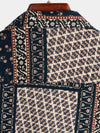 Men's Patchwork Print Short Sleeve Shirt