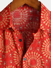 Men's Casual Retro Print Short Sleeve Shirt