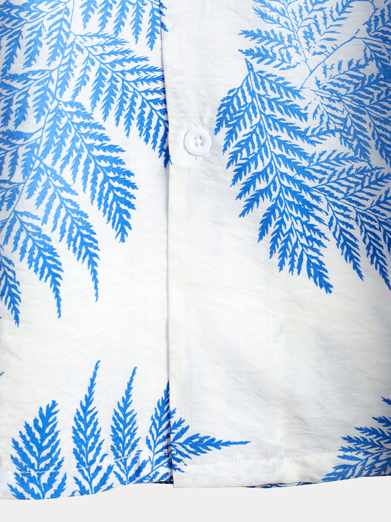 Men's Short Sleeve Chest Pocket Cotton Print Shirt