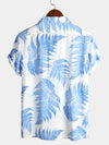 Men's Short Sleeve Chest Pocket Cotton Print Shirt