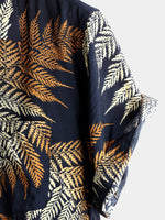 Men's Short Sleeve Chest Pocket Cotton Print Shirt