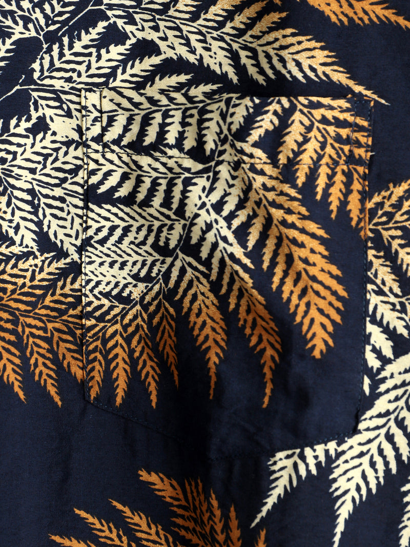 Men's Short Sleeve Chest Pocket Cotton Print Shirt