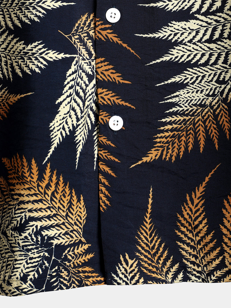 Men's Short Sleeve Chest Pocket Cotton Print Shirt