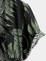 Men's Short Sleeve Chest Pocket Cotton Print Shirt