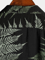 Men's Short Sleeve Chest Pocket Cotton Print Shirt