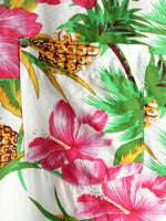 Men's Holiday Floral Print Short Sleeve Cotton Shirt