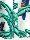 Men' Parrot Print Short Sleeve Pocket Cotton Shirt