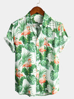 Men's Holiday Short Sleeve Cotton Shirt