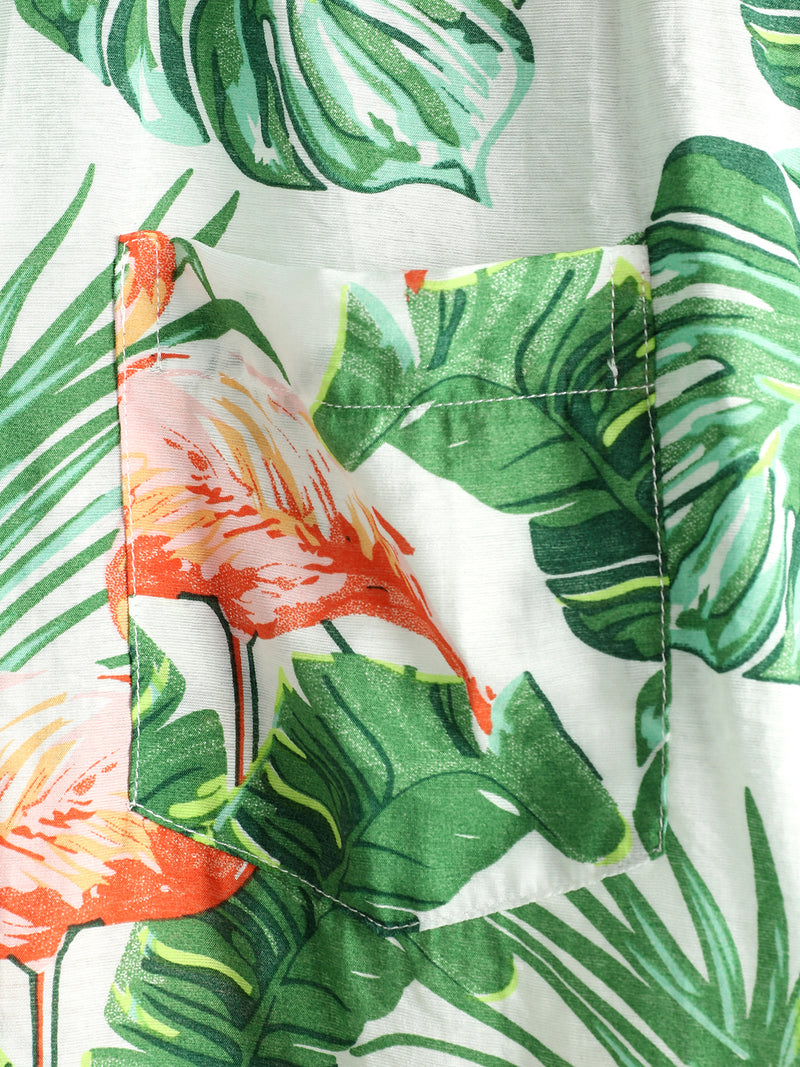 Men's Holiday Short Sleeve Cotton Shirt