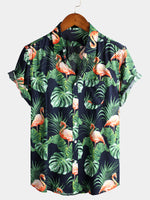 Men's Holiday Short Sleeve Cotton Shirt
