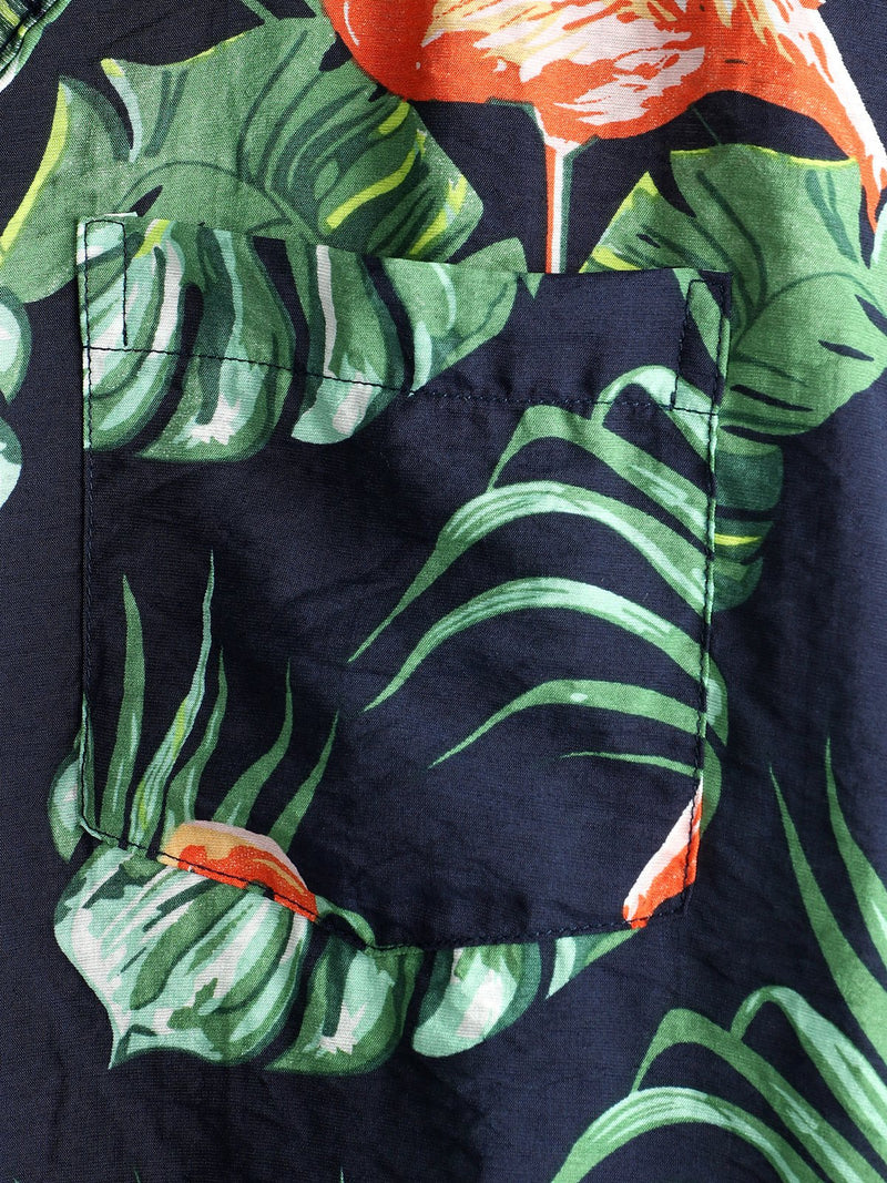 Men's Holiday Short Sleeve Cotton Shirt