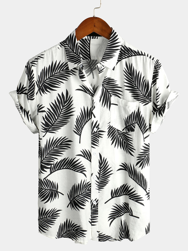 Men's Casual Holiday Pocket Short Sleeve Shirt