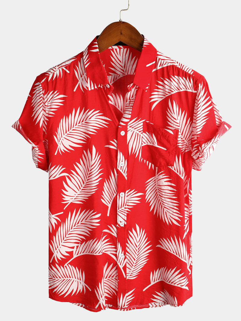 Men's Casual Holiday Pocket Short Sleeve Shirt