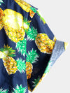 Men's Short Sleeve Pineapple Cotton Shirt