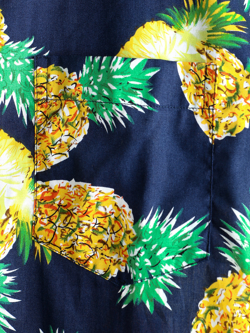 Men's Short Sleeve Pineapple Cotton Shirt