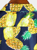 Men's Short Sleeve Pineapple Cotton Shirt