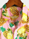 Men's Short Sleeve Pineapple Cotton Shirt