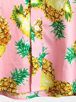 Men's Short Sleeve Pineapple Cotton Shirt