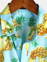Men's Short Sleeve Pineapple Cotton Shirt
